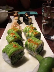 Avacado sushi in Roka.