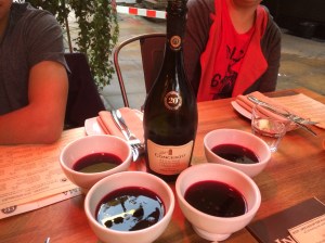 This is how the wine is served.